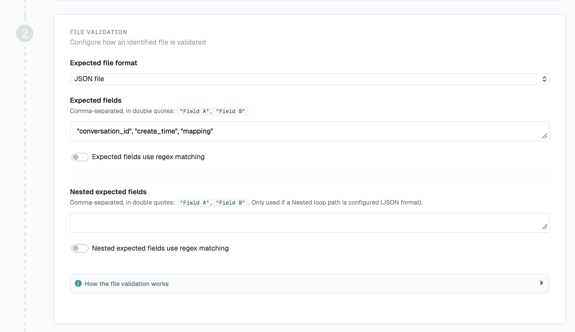 DDM: expected file and fields for ChatGPT